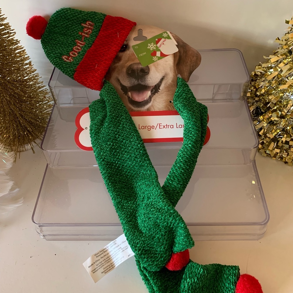 Santa hat, costume, bandana and hat large/extra large 28 inches long